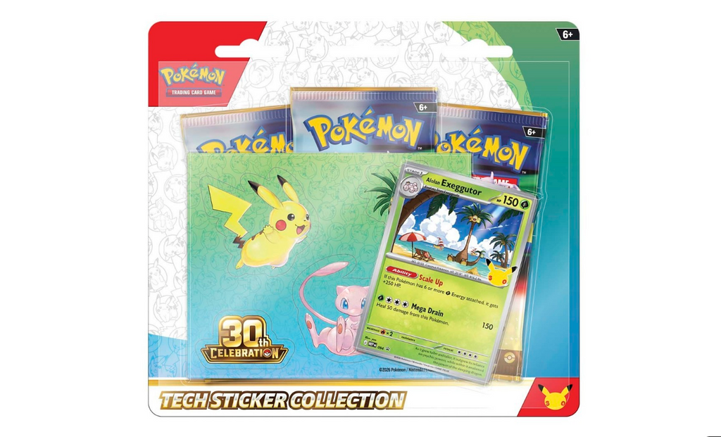 Pre-Order | Pokemon - 30th Celebration Alolan Exeggutor Tech Sticker Collection (EN)