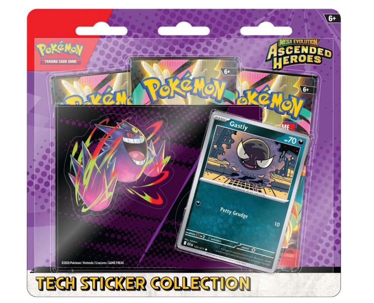 Pokemon - Ascended Heroes: Gastly Tech Sticker Collection Blister