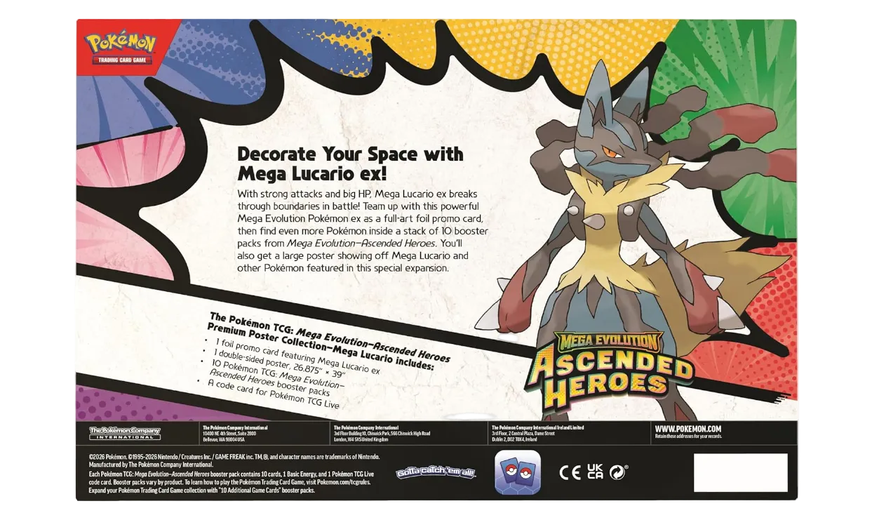 Pokemon - Ascended Heroes: Mega Lucario Premium Poster Collection (EN)