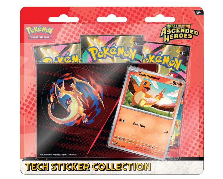 Pokemon - Ascended Heroes: Charmander Tech Sticker Collection Blister