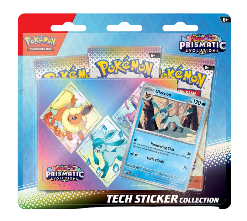 Pokemon - Prismatic Evolutions: Glaceon Tech Sticker Collection (EN)